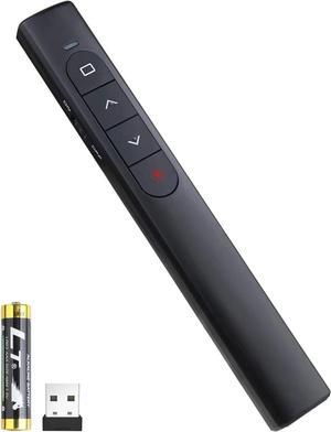 Wireless Presenter Remote Presentation Clicker with Hyperlink & Volume Remote Control PowerPoint Office Presentation Clicker for Keynote/PPT/Mac/PC/Laptop(Battery Included)