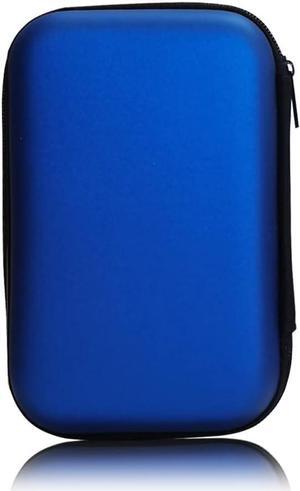 Hard Drive Carrying Case Bag Storage Organizer Universal Carry Pouch Compatible with  WD Elements  2.5 EVA Shockproof Travel Case (Dark Blue)