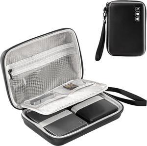 Hard Drive Case for Canvio Basics  WD Elements My Passport  Portable Backup Plus Slim 1TB 2TB 3TB 4TB USB 2.5 Portable External Hard Drive Case for 2 Hard Drives -Black