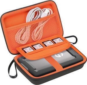 Hard Drive Carrying Case for SanDisk Professional G-Drive ArmorATD C Rugged Portable External Hard Drive HDD USB-C USB 3.2 Gen 1 1TB 2TB 4TB 5TB 6TB Shockproof Protective Travel Bag Orange