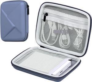 EVA Waterproof Hard Drive Carrying Case for 500GB 1TB 2TB 4TB 5TB Portable External Hard Drive Case for  WD Elements/WD My Passport/WD My Passport Ultra (Blue)