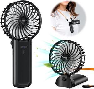Handheld Fan Mini Portable Fan with lanyard4 Speeds Level Personal Fan 180 Degree Foldable Desk Fan for Travel Outdoor Office Household