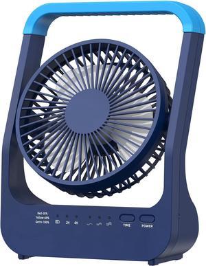 Rechargeable Battery Powered Fan 20000 mAh Personal Desk Fan Portable USB Table Fan Timer Off Quiet Desk Fan Long Working Time Desktop Fan for Study Bedroom Office Camping
