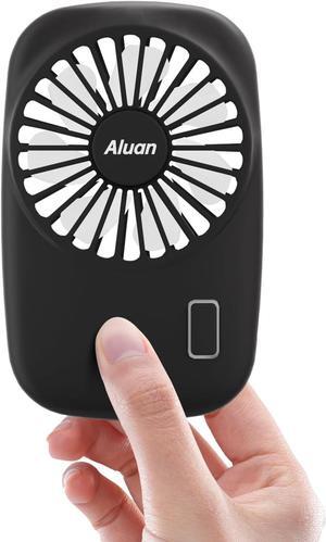 Handheld Fan Mini Fan Powerful Small Personal Portable Fan Speed Adjustable USB Rechargeable Cooling for Kids Girls Woman Home Office Outdoor Travel Black