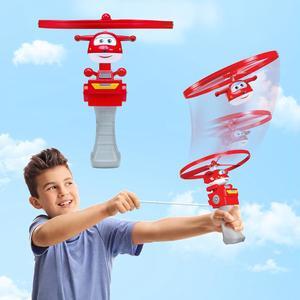 High Flying Jett Airplane Toy Figure & Launcher Fly Over 20 Feet Toys for 3+ Years Old Boys and Girls Best Birthday Gifts for Kids