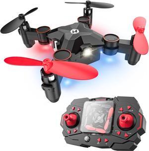HS190 Drone for Kids Mini Drone with One-Key Takeoff/Landing 3D Flips 3 Speeds and Auto Hovering Gifts Toys for Boys and Girls Red