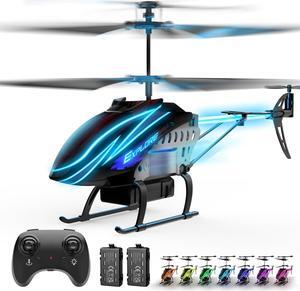 Remote Control Helicopter for Kids with 30Mins Flight(2 Batteries) 7+1 LED Light Modes Altitude Hold 3.5 Channel Gyro Stabilizer Remote Helicopter Toys for Boys and Girls