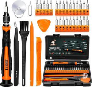 33Pcs Precision Screwdriver Set Tool Kit with Security Torx T5 T6 T8 T9 Triwing Y00 Star P5 etc Repair for Ring Doorbell Laptop Switch PS4 Xbox Macbook iPhone Watch Glasses etc