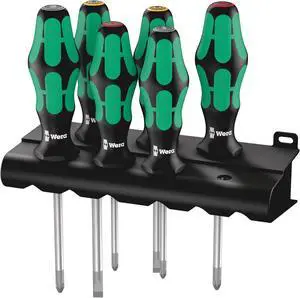 Kraftform Plus Lasertip 335/350/355/6 6-Piece Professional Screwdriver Set (SL/PH/PZ)