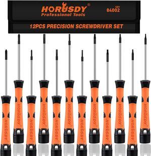 Precision Screwdriver Set | 12-Piece | Phillips | Slotted | Torx Star | Non-Slip Grip | Magnetic Small Screwdriver Set for Computer Laptop Eyeglass Watch Laptop Phone