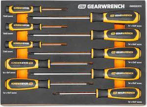 10 Piece Torx Dual Material Screwdriver Set in Foam Storage Tray - GWMSSCRTX