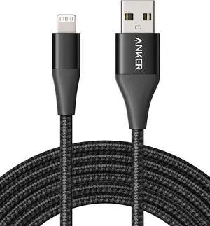 Powerline+ II Lightning Cable (6ft) MFi Certified for Flawless Compatibility with iPhone Xs/XS Max/XR/X / 8/8 Plus / 7/7 Plus / 6/6 Plus / 5 / 5S and More(Black)