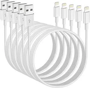 iPhone Charger 5Pack(3/3/6/6/10FT) [ MFi Certified]  Charging Cables Lightning Cable Fast iPhone Charging Cord for iPhone 14/13/12/11/11Pro/11Max/ X/XS/XR/XS