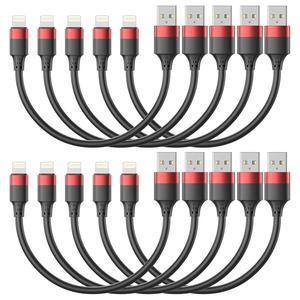 1ft Short iPhone Charger Cable 10 Pack Bulk Multipack USB A to Lightning Cord 12 inch Small iPhone Charging Cable for Fast Charging Station Compatible with iPhone 14 13 12 11 Pro Max 8 iPod