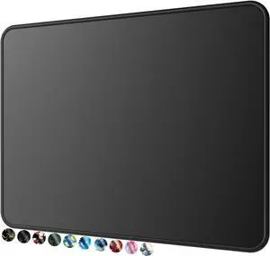 Mouse Pad [30% Larger] with Anti-fray Stitching Premium-Textured & Waterproof Computer Mousepad with Non-Slip Rubber Base Gaming Mouse Mat for Laptop Office & Home 8.5 x 11 inch Black