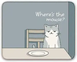 Non-Slip Mouse Pad Gaming Mouse Pad Small Mousepad for Computer Laptop Gamer Cat Pattern 8x10 inch
