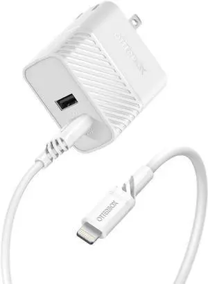 USB-A Dual Port Wall Charger 24W Combined + USB A-Lightning Cable 1M - Cloud Dream