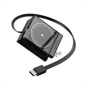 Retractable 65W USB C Charger GaN Power Wall Charger with Retractable Cable 2 Devices PD Fast Charging for MacBook Pro/Air iPhone 16 Pixel Book iPad Pro Black