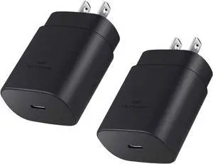 USB C Charger Block 25W USBC Super Fast Charging Adapter for iPhone 16 15 14 13 Pro Max/ Galaxy S25 S24 Ultra S23 S22 S21 S20 Note20 Type C Wall Charger Cube Power Plug 2 Pack