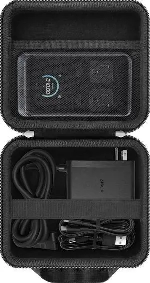 Hard Protective Case for Anker Prime 240W 8-in-1 Charging Station/Anker Prime 160W 14-Port Docking Station Organizer Bag for Adapter and Other Accessories (Case Only)
