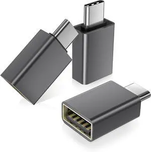 USB C to USB Adapter 3 Pack USBC Male to A Female 3.0 OTG MacBook Pro/Air USB Adapter Type C Thunderbolt 3 Converter for  iPhone 16 15 Flash Thumb Drive Mac iPad  Galaxy S25 S24