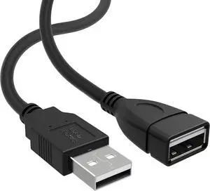 3FT USB to USB Male to Female Extension Cable USB A Male to USB A Female Data Transfer and Charging Adapter for Keyboard Mouse Printer USB Flash Drive for Multiple Devices Black