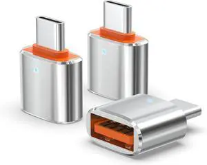 3 Pack Upgraded USB C to USB Adapter High-speed data Transfer USB C Male to USB 3.0 Female OTG Adapter for iPhone 16 15 Mac iPad  Galaxy S24-S25 Notebook and More Type C Devices