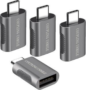 USB C to USB Adapter [4 Pack] USBC to A Adapter | Type C to USB|10Gbps High-Speed | USBC OTG Convert | Compatible with MacBook Pro/Air iPhone 15 Laptops Tablets