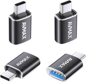 USB Adapter 4 Pack High-Speed Data Transfer USB Type C Male to USB Female 3.0 OTG Adapter for iMac MacBook Pro Air iPhone 16 15 iPad Microsoft Surface  Galaxy S24/S23/S22/S21.