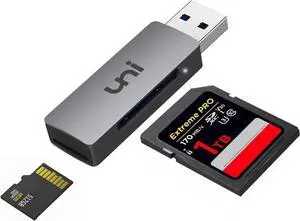 SD Card Reader USB 3.0 SD Card Adapter High-Speed Micro SD Memory Card Reader Support SD/Micro SD/TF/SDHC/SDXC/MMC/UHS-I Card Compatible with Mac Win Linux PC Laptop Chromebook Camera