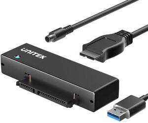 USB 3.0 to SATA III Hard Drive Adapter External Kit Cable for 2.5 3.5 Inch HDD/SSD Hard Drive Disk Optical Drive with 12V/2A Power Adapter Support UASP
