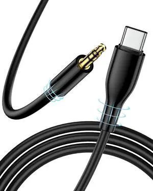 USB C to 3.5mm Audio Aux Jack Cable 3.3ft Aux to USB C Cord Type C to AUX Headphone Jack Cable for Car/Home Stereo Speaker for  Galaxy S25 S24Ultra S23 S22 S21 Note20 Pixel 9 8 Pro 7