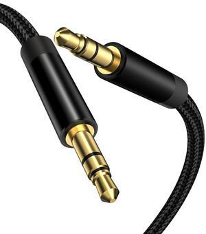 3.5mm Aux Audio Cable 5ft Nylon Braided Auxiliary Cord Stereo Audio Jack Adapter Cable for Headphone Car Audio Laptop Smartphone Home Stereos Speaker and More