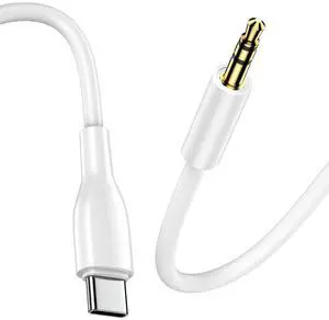 iPhone 16 Pro Max Aux Cord for Car USB C to 3.5mm Headphone Jack Adapter Car Stereo Aux Audio Cable for iPhone 16e 16 Plus 16 Pro 16 15 Pro Max 15 Plus 15 USBC to Car Home Stereo/Headphone/Speaker