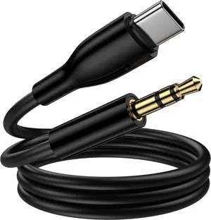 USB C to 3.5mm Audio Aux Cable Adapter for  Galaxy A16 A15 A56 A14 S25 Ultra S24 S23 S22 S21 S20 3FT Type C to Headphone Male Cord Hi-Fi Stereo Car Auxiliary Cable for iPhone 16e 16 15 Pro Max