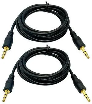 AUX Cable 3.5mm TRS Auxiliary Audio Cable 5ft Hi-Fi Sound Aux Cord for Headphones Car Home Stereos Speaker iPod iPad Sony Echo Dot - 2 Pack