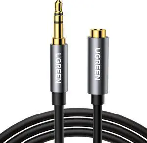 Headphone Extension Cable 3.5mm Extension Gold Plated Aux Cable Audio Stereo Jack Male to Female TRS Cord Extender Compatible with iPhone iPad Phones Tablets Media Players 3.3FT