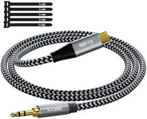 Aux to USB C Cable 4 FT USB C to 3.5mm Audio Aux Jack Cable Hi-Fi Stereo Cord Headphone Car Auxiliary Cable Compatible with iPhone 16/15 Plus/Pro/Pro Max Galaxy S24/23 iPad Pro Air Pixel 9