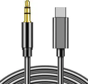 USB C to 3.5mm Audio Aux Jack Cable USB C to 3.5mm Headphone Audio Cord Car Stereo Aux Cable Compatible with iPhone 16/16 Pro Max/15/15 Pro Galaxy S24/S24 Ultra/S23/S22/Z Fold 5 Pixel 8/7/6