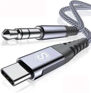 USB Type C to 3.5mm Audio Aux Cable 4ft for iPhone 16 USB C to 3.5mm Car Stereo Speaker Aux Cord for iPhone 15 16 Pro Max Plus MacBook iPad Pro  Galaxy S24 S23 S22 S21 S20 Note Pixel LG Moto