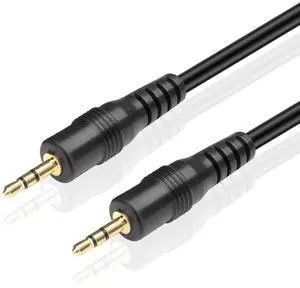 TNP 3FT Male to Male 2.5mm Stereo Headset Headphone Jack Gold Plated Connector Wire Cord Plug