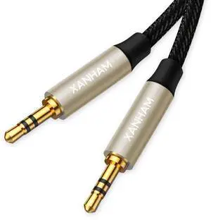 3.5mm TRS Stereo Aux Cable 10 Feet /3M Auxiliary Audio Hi-Fi 1/8 Inch Mini Jack Cable Cord Compatible for Smartphone Headphones Car Tablet Home Theater Speaker iPhone iPad iPod etc