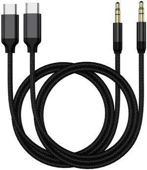 Aux to USB C 2Pack 3.28ft USB C to 3.5mm Audio Aux Jack CableCar Stereo Cord Compatible for iPhone 16 Pro Max 15 Pro Max  Galaxy S24 S23 S22 S21 Note 20 Pixel 4 5 XL iPad Pro