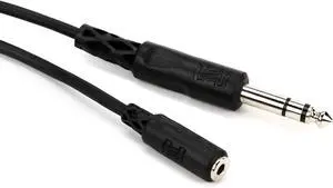 Hosa MHE-310 3.5 mm TRS(female) to 1/4 TRS(male) Headphone Adaptor Cable 10 Feet Black