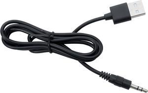 3.5mm Male AUX Audio Jack Cable to USB 2.0 Adapter Cord Wireless Bluetooth Headphones Rechargeable Earmuff Replacement Charging Cable Black