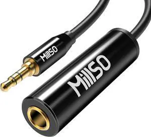 1/4 to 3.5mm Instrument Cable TRS Headphone Adapter 6.35mm Female to 3.5mm Male 1/8 to 1/4 Stereo Audio Adapter for Amplifier Guitar Piano Speaker to Phone Laptop Headphone - 12inch/30cm