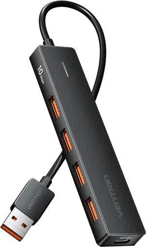 10Gbps USB 3.2 Hub USB Hub with 4 USB A 3.2 Ports USB 3.2 Gen 2 Splitter USB Expander for Chromebook Surface Pro 3 iMac PS4 Laptop Xbox Flash Drive