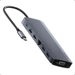 Laptop Docking Station 14 in 1 USB C Hub Triple Display with 2 x 4K HDMI 1080p VGA 100W Power Delivery 5Gbps USB-A/C Data Ports for MacBook  XPS and More