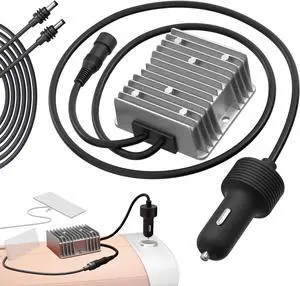 Starlink Gen 3 Step Up Cigarette Lighter Power Adapter 12V/24V to 57V 4.5A Power Adapter with 2M Dual DC Cables High-Efficiency 10V-36V to 57V Step-Up Converter Power Cord for Starlink Gen3 Router
