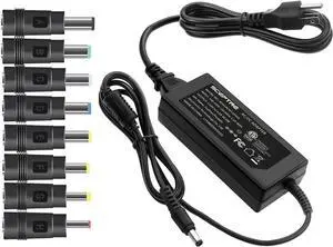 AC/DC Power Adapter 12V-4A 3A 2.5A 2A 1.25A 1A Power Cord 5.5x2.1mm with 8 Tips Made for Sceptre Monitor Echo Smart Speaker & Display Webcam Router Mini PC Projector CCTV Bluetooth Speaker